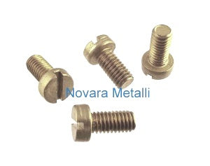 Viti in Ottone Testa Cilindrica Taglio a Cacciavite - M4