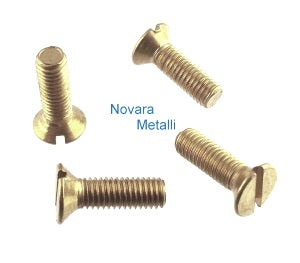 Viti in Ottone Testa Piana Svasata - Taglio a Cacciavite - M8