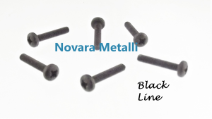 Viti Testa Cilindrica a Croce Zincate Finitura Nera - Misura 2,5mm