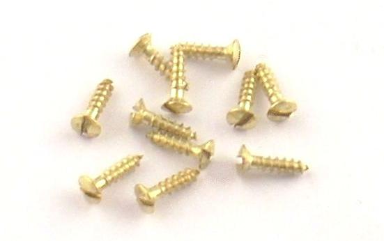Piccole viti per legno in ottone con Testa a Goccia di Sego taglio a cacciavite