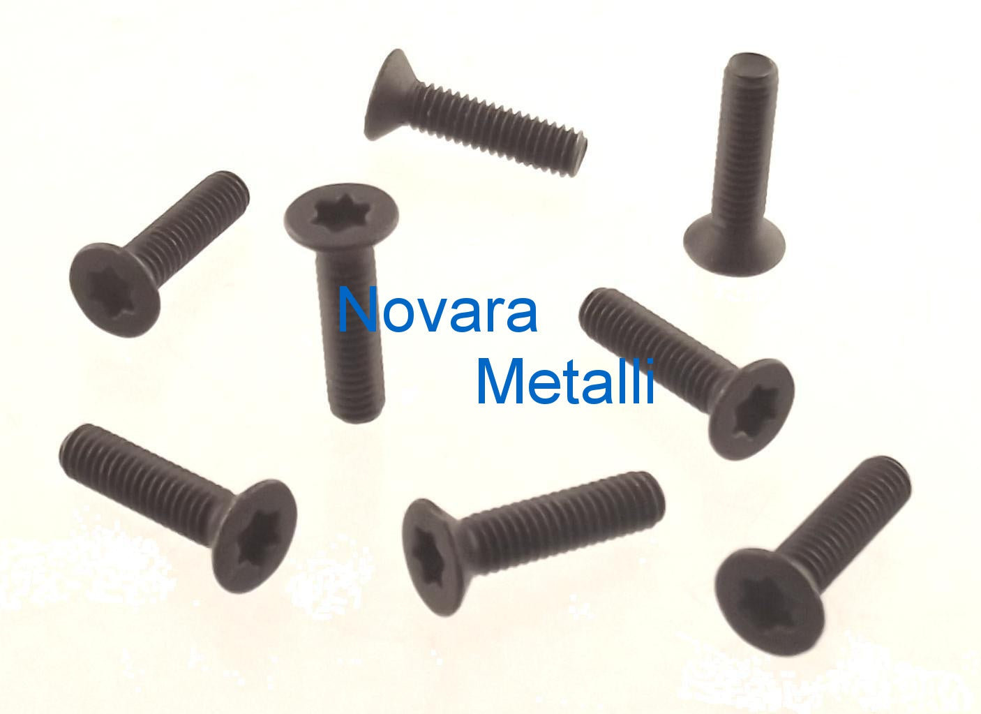 Viti Testa Piana Svasata Torx - Zincate con Finitura Nera