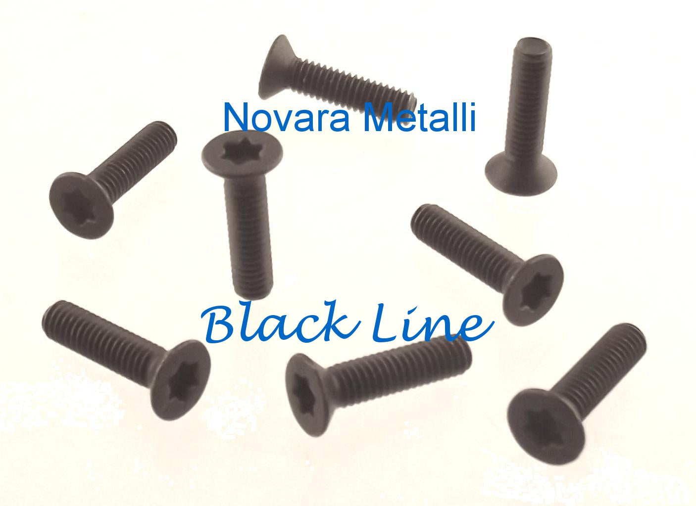 Viti Testa Piana Svasata Torx Zincate con Finitura Nera - Misura M4