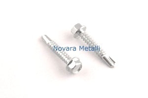 Viti Autoperforanti con Testa Esagonale con Finta Rondella Zincate - Misura 5,5mm