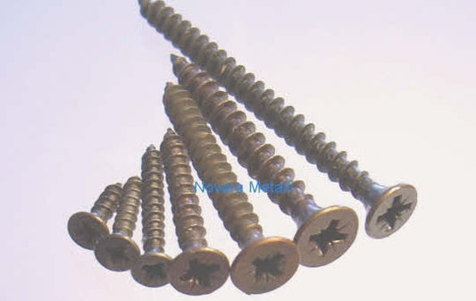 Viti Truciolari Testa Piana Svasata Bronzate - Misura 3 mm